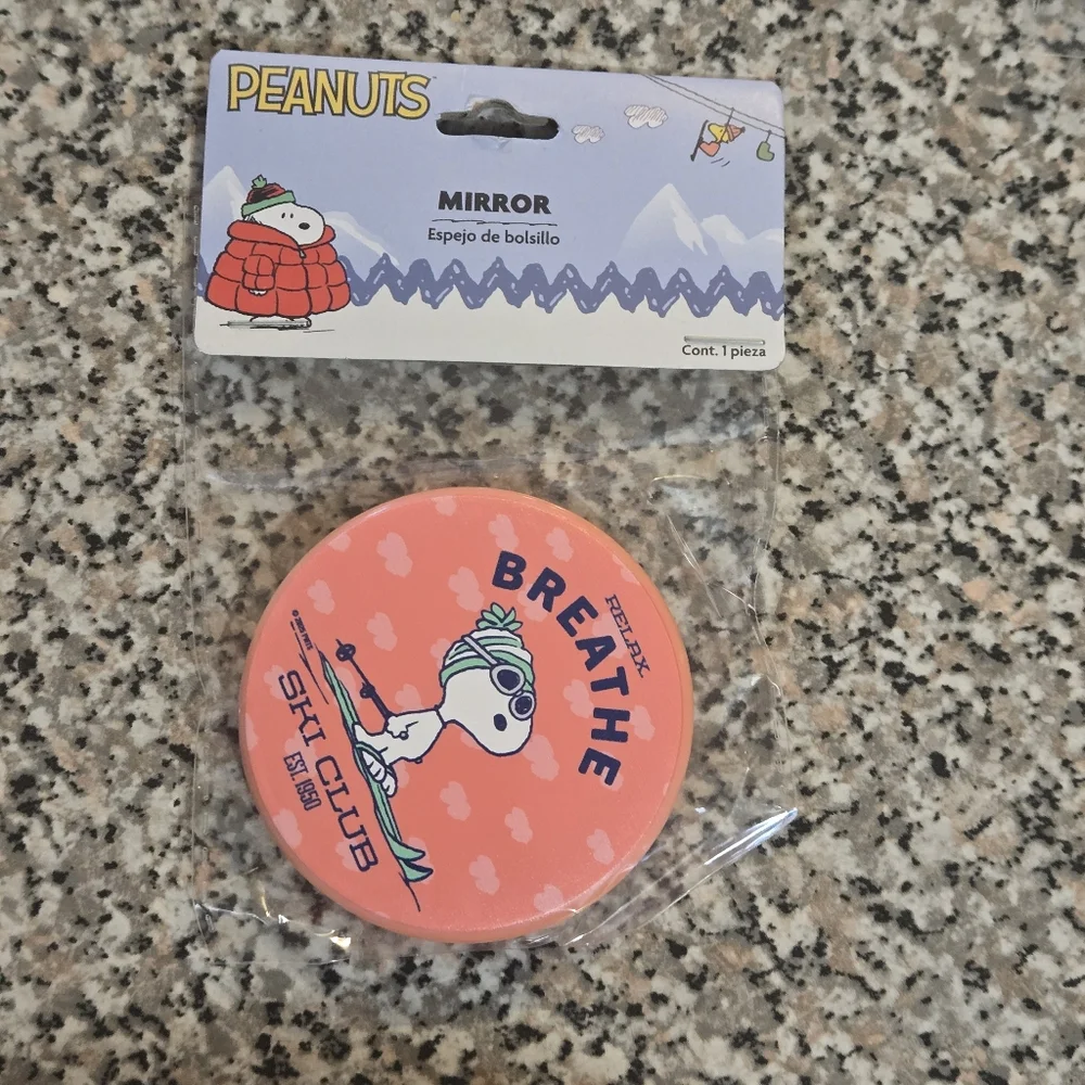 Peanuts Snoopy Compact Mirror - Choose Pink, Orange, Or Blue